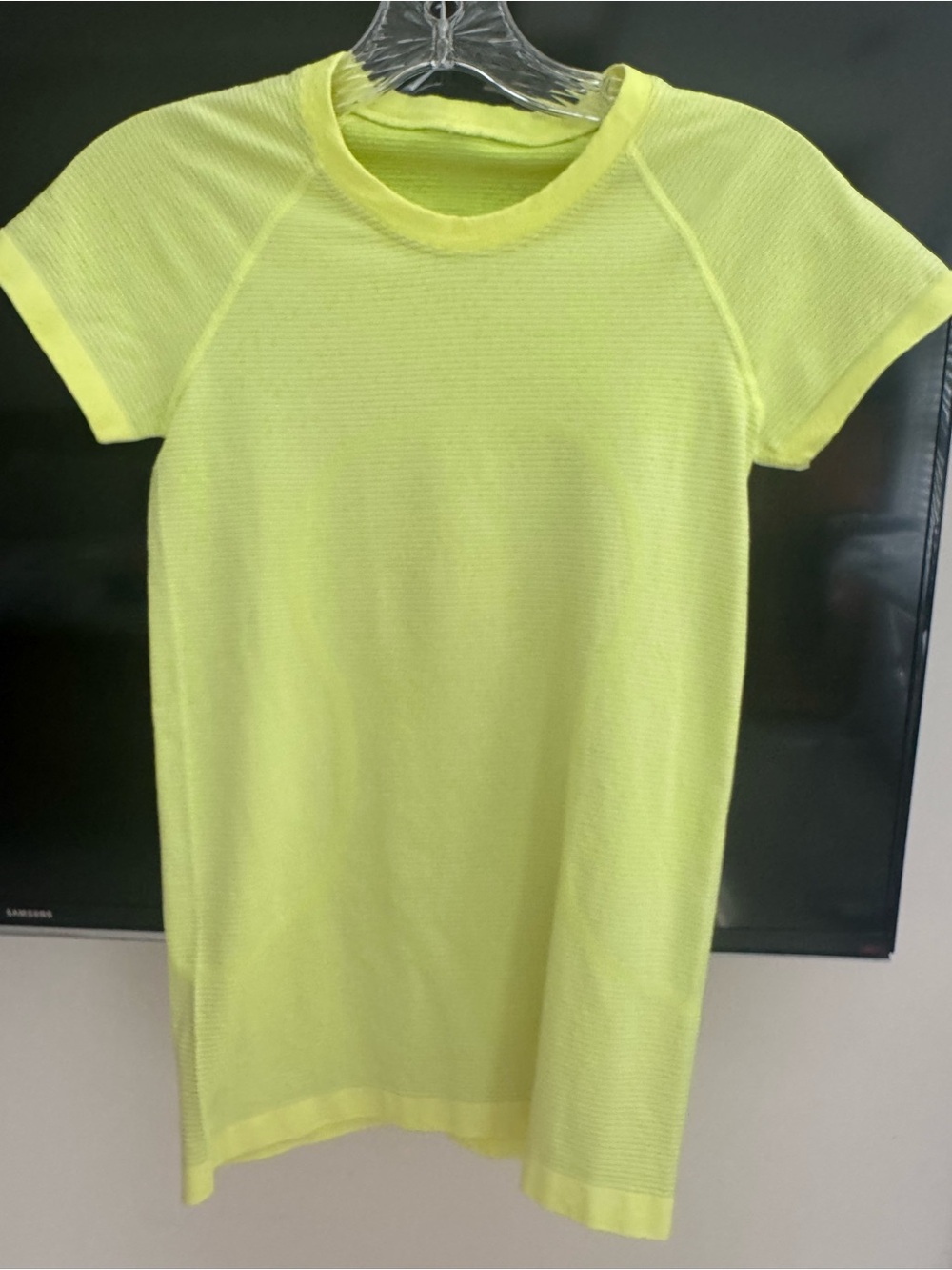 lululemon athletica Neon Yellow Short Sleeve Tee